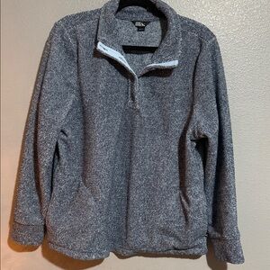 Eddie Bauer women Zip Up Gray Sweater